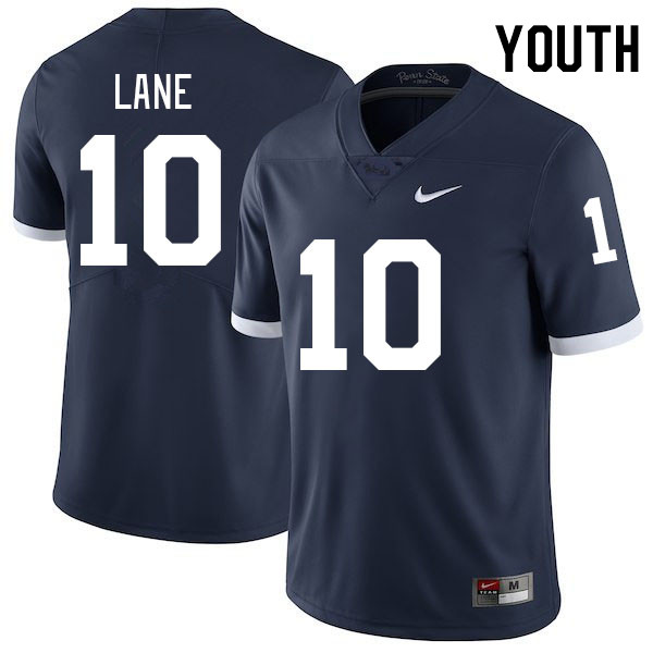 Youth #10 Dejuan Lane Penn State Nittany Lions College Football Jerseys Stitched-Retro